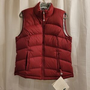 L.L. Bean Women's Goose Down Puffer Vest Burgandy Size M